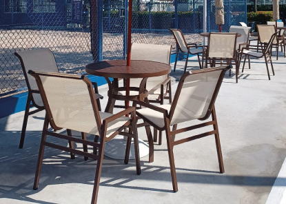 O novo lounge das quadras de areia
